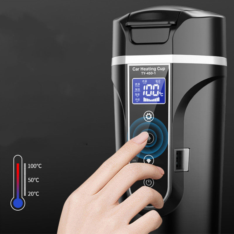 Portable Car Bottle Smart Touch Digital Display Insulated Cup Traveling Heating Cup Water Bottle