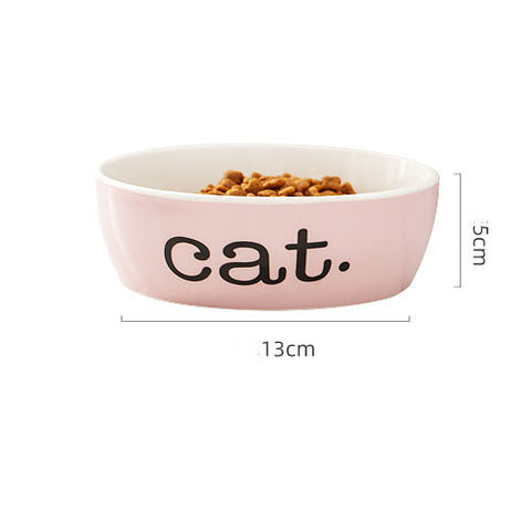 Ceramic bow-l  pet feeder-  Pets-  cats-  ceramics- mamauzinha