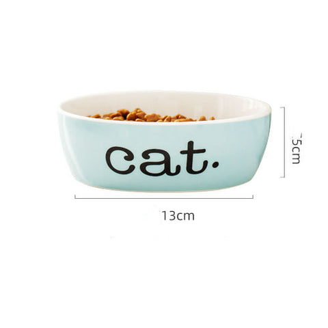 Ceramic bow-l  pet feeder-  Pets-  cats-  ceramics- mamauzinha