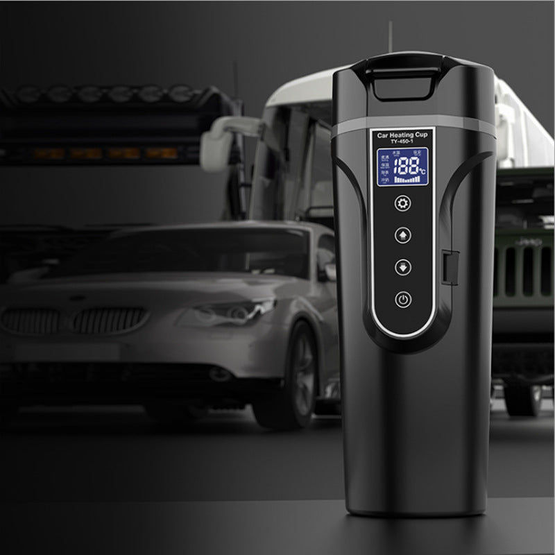 Portable Car Bottle Smart Touch Digital Display Insulated Cup Traveling Heating Cup Water Bottle